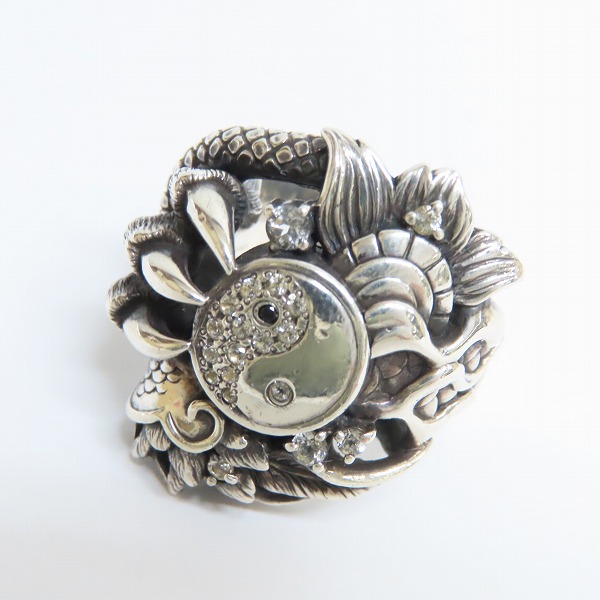 実際に弊社で買取させて頂いたBloodyMary/ブラッディマリー KAI 2008 クリスマス 太極図 リング/17号