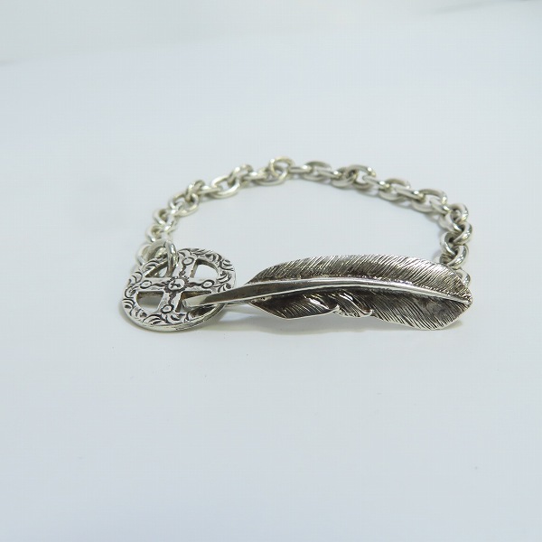 実際に弊社で買取させて頂いたFIRST ARROW'S/ファーストアローズ フェザー&メディスンホイール チェーンブレスレットの画像 1枚目