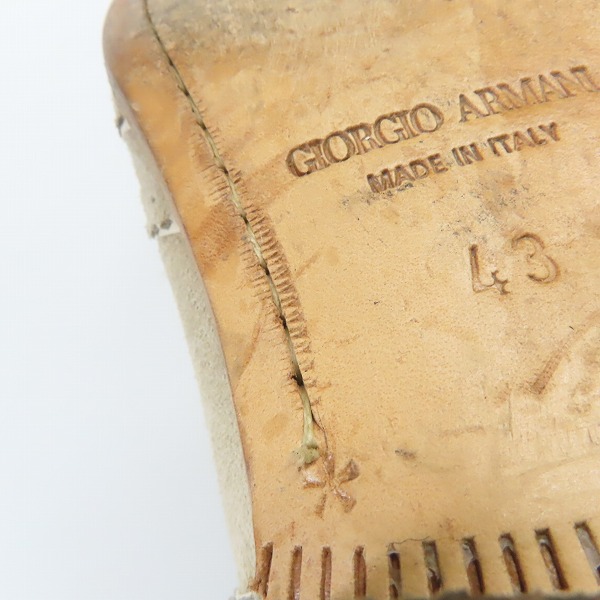 実際に弊社で買取させて頂いたGIORGIO ARMANI/ジョルジオアルマーニ ウイングチップ スエード レザーシューズ XGU 638 820 /43の画像 7枚目
