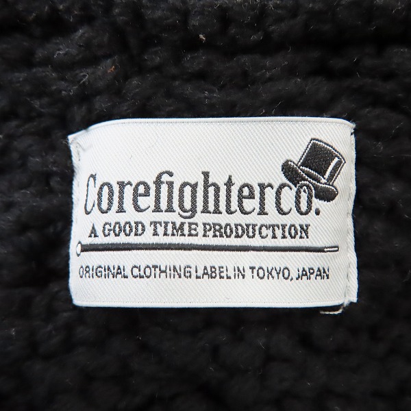 実際に弊社で買取させて頂いたCorefighterco/コアファイター カーディガン ブラック Mの画像 4枚目