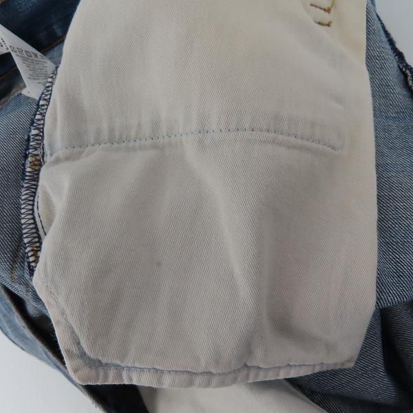 実際に弊社で買取させて頂いたARMANI EXCHANGE/アルマーニエクスチェンジ STRAIGHT/JAMBE DROITE ダメージ加工 ストレート デニムパンツ/33の画像 5枚目