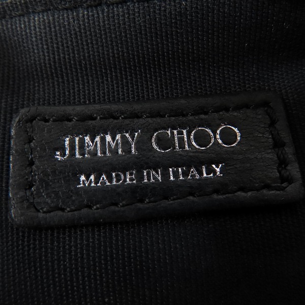 実際に弊社で買取させて頂いたJIMMY CHOO/ジミーチュウ スタースタッズ レザー ポーチの画像 4枚目