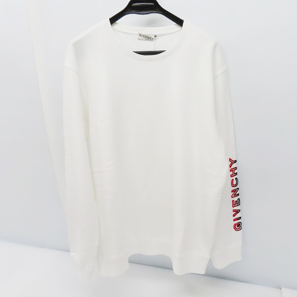 実際に弊社で買取させて頂いた【JPタグ】GIVENCHY/ジバンシイ ロゴスリーブ スウェットトレーナー BMJ05W30AF/XL