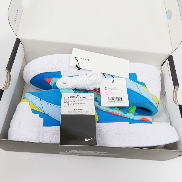 実際に弊社で買取させて頂いた【未使用】NIKE×KAWS×sacai/ナイキ×カウズ×サカイ BLAZER LOW/ブレーザーロー ネプチューンブルー DM7901-400/28の画像 7枚目