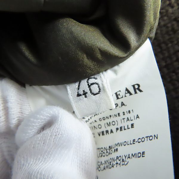 実際に弊社で買取させて頂いたC.P.COMPANY/シーピーカンパニー 中綿 レザー切り替え フライトジャケット/46の画像 4枚目