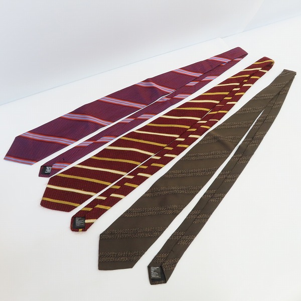 実際に弊社で買取させて頂いたHUGO BOSS/ヒューゴボス 斜線柄ネクタイ 3点セットの画像 1枚目