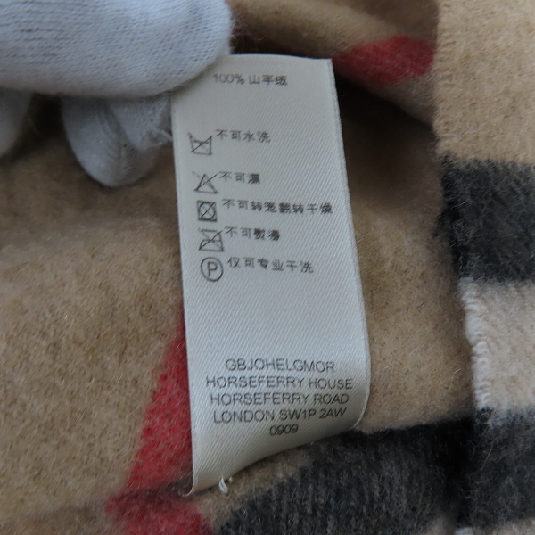 実際に弊社で買取させて頂いたBURBERRY/バーバリー カシミア スヌードの画像 3枚目