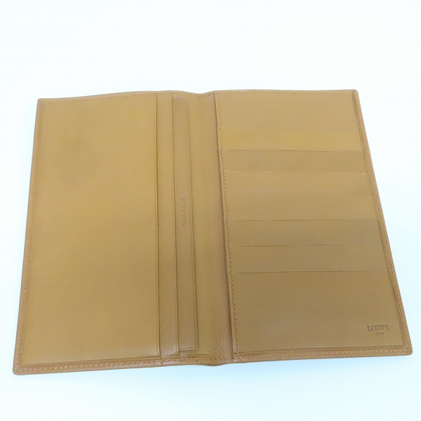 実際に弊社で買取させて頂いたLOEWE/ロエベ アナグラムロゴ レザー長財布 二つ折りの画像 3枚目