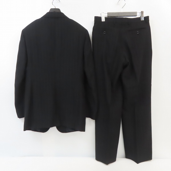 実際に弊社で買取させて頂いたGIORGIO ARMANI/ジョルジオアルマーニ  ストライプ柄 ジャケット/パンツ/44 セットアップスーツの画像 1枚目