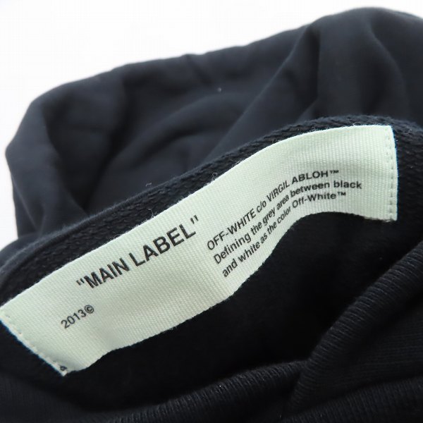 実際に弊社で買取させて頂いたOFF-WHITE/オフホワイト 17AW Diagonal Arrows Hoodie ダイアゴナルアローズフーディ OMBB009F17003028/XXSの画像 2枚目