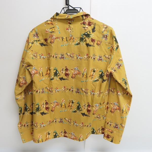 実際に弊社で買取させて頂いたCALEE/キャリー 16SA RODEO BORDER SHIRT/ロデオ柄 プリントシャツ/長袖/Mの画像 1枚目