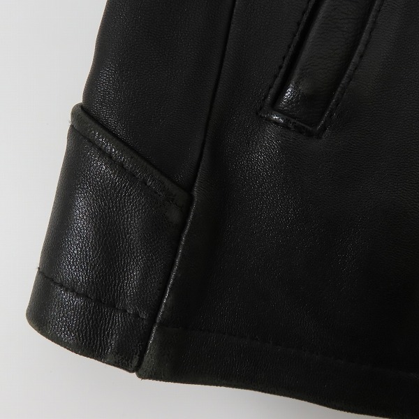 実際に弊社で買取させて頂いたHARE/ハレ 羊革/ラムレザー シングルライダースジャケット HA030006AD Sの画像 6枚目