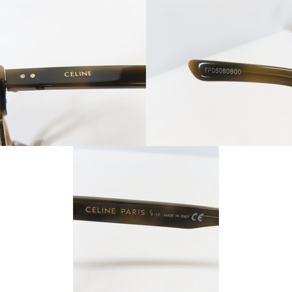 実際に弊社で買取させて頂いたCELINE/セリーヌ Havana eyewear Frame  度入り メガネ/アイウェア CL50026U 031の画像 6枚目