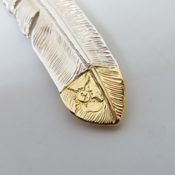 実際に弊社で買取させて頂いたFIRST ARROWS/ファーストアローズ 先金/K18 剣先 フェザー ペンダント Size：Lの画像 3枚目