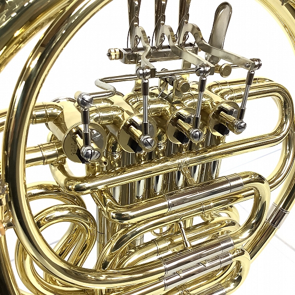 実際に弊社で買取させて頂いた★PLAYTECH/プレイテック PTHR-300 フレンチホルン フルダブル ホルンの画像 5枚目