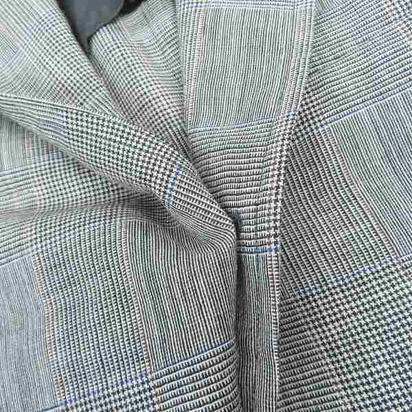 実際に弊社で買取させて頂いたTOMORROWLAND PILGRIM/トゥモローランド ピルグリム スーツセットアップ チェック柄 グレー/48の画像 8枚目