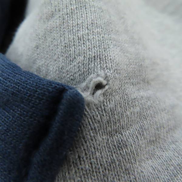 実際に弊社で買取させて頂いたTHE FLAT HEAD/フラットヘッド  BLACK BUFFALO 後付けフード Vガゼット スウェットパーカー /Mの画像 5枚目