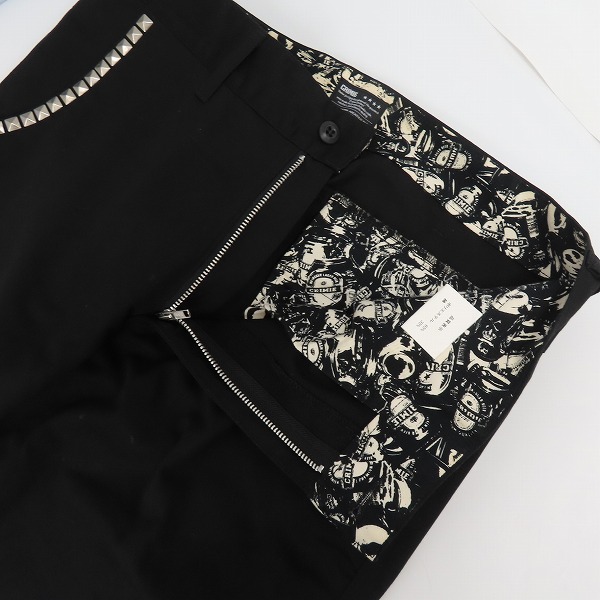 実際に弊社で買取させて頂いたCRIME/クライミー スタッズ パンツ ブラック/34の画像 2枚目