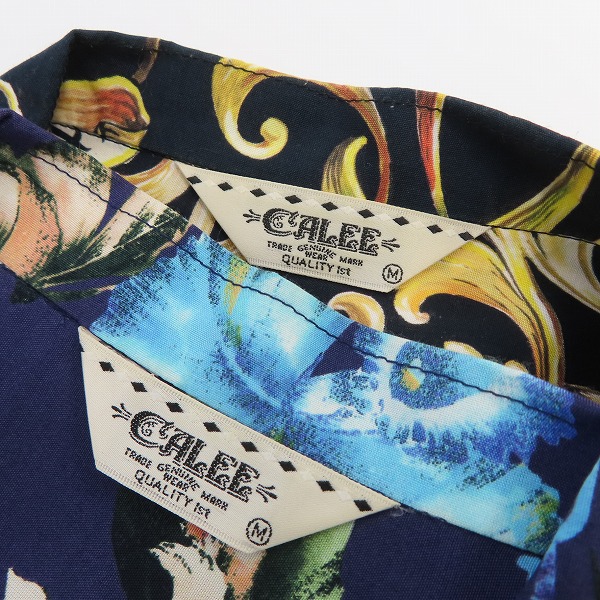 実際に弊社で買取させて頂いたCALEE/キャリー 総柄 半袖 アロハシャツ 2点セットの画像 2枚目