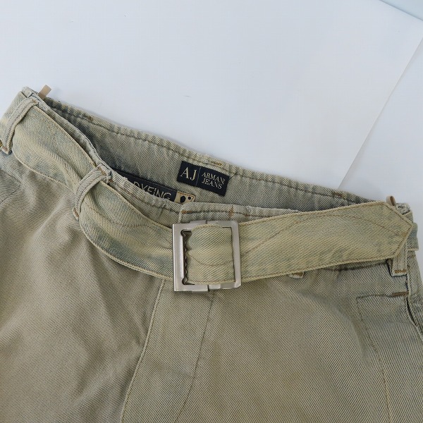 実際に弊社で買取させて頂いたARMANI JEANS/アルマーニジーンズ ベルト付きパンツ/デニムパンツ 等 3点セットの画像 4枚目