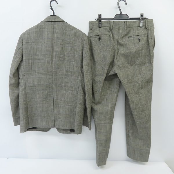 実際に弊社で買取させて頂いたTOMORROWLAND PILGRIM/トゥモローランド ピルグリム スーツセットアップ チェック柄 グレー/48の画像 1枚目