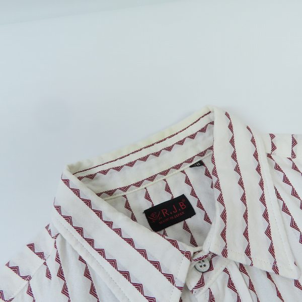実際に弊社で買取させて頂いたR.J.B/アールジェイビー フラットヘッド ワンポイント刺繍 ロングスリーブシャツ 38の画像 5枚目