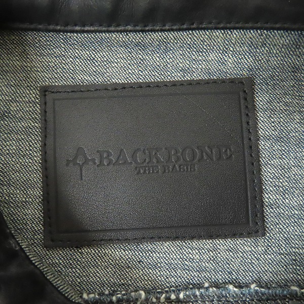 実際に弊社で買取させて頂いたBACKBONE/バックボーン ディアスキン レザー シャツジャケット BB08FW-LDB01/Mの画像 2枚目