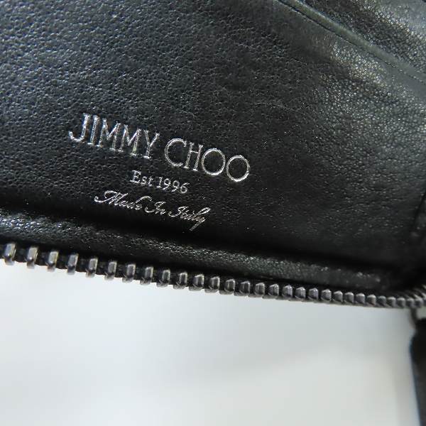 実際に弊社で買取させて頂いたJIMMY CHOO/ジミーチュウ ロゴ キャンバス ラウンドファスナー ウォレット の画像 4枚目