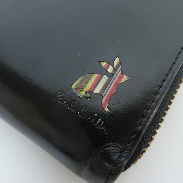 実際に弊社で買取させて頂いたPaul Smith/ポールスミス ラビット レザーラウンドファスナー長財布の画像 8枚目