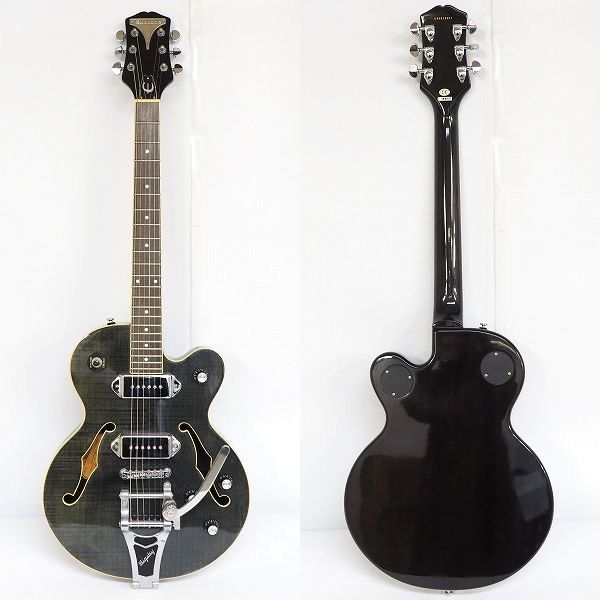 実際に弊社で買取させて頂いた★Epiphone/エピフォン  WILDKAT/ワイルドキャット セミアコ Bigsby搭載 エレキギター ハードケース付の画像 1枚目