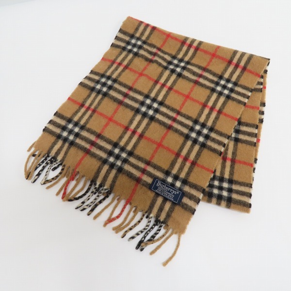実際に弊社で買取させて頂いたBURBERRYS/バーバリーズ カシミア100% チェック柄マフラー