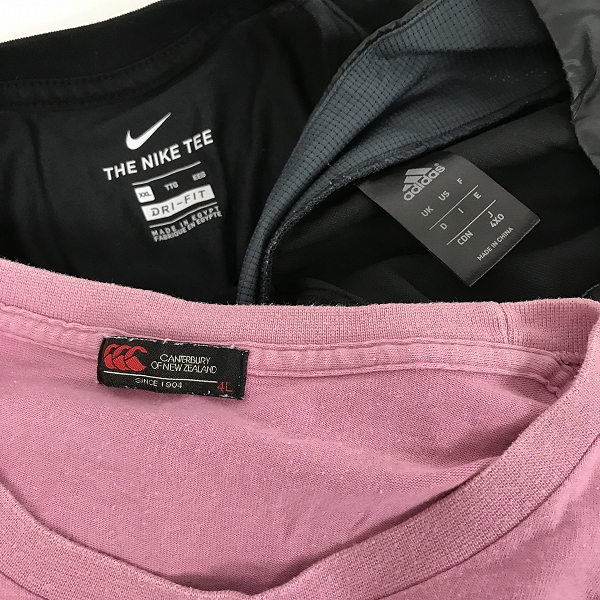 実際に弊社で買取させて頂いた【おまとめ品/未使用品含む】カンタベリー/アディダス/ナイキ 等 Tシャツ/トレーニングウェア/パンツ 他の画像 1枚目