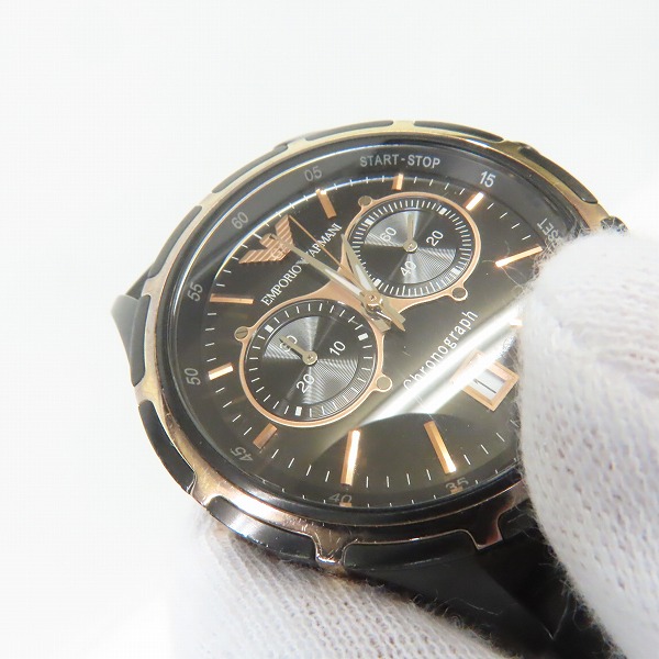 実際に弊社で買取させて頂いたEMPORIO ARMANI/エンポリオアルマーニ クロノグラフ クォーツ腕時計 AR-0584【動作未確認】の画像 4枚目