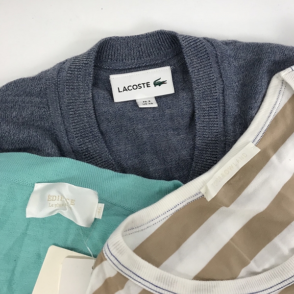 実際に弊社で買取させて頂いた【おまとめ品/未使用品含む】ラコステ/エディフィス/トゥモローランド 等 ベスト/カットソー/長袖Tシャツ 他の画像 1枚目
