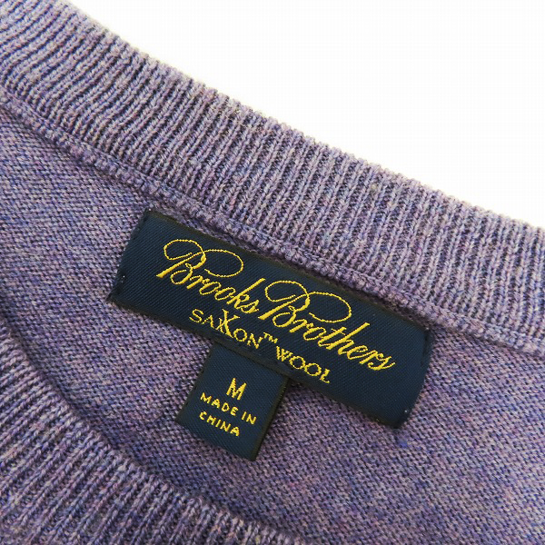 実際に弊社で買取させて頂いたBrooks Brothers/ブルックスブラザーズ SAXXON クルーネックウールニット/Mの画像 2枚目