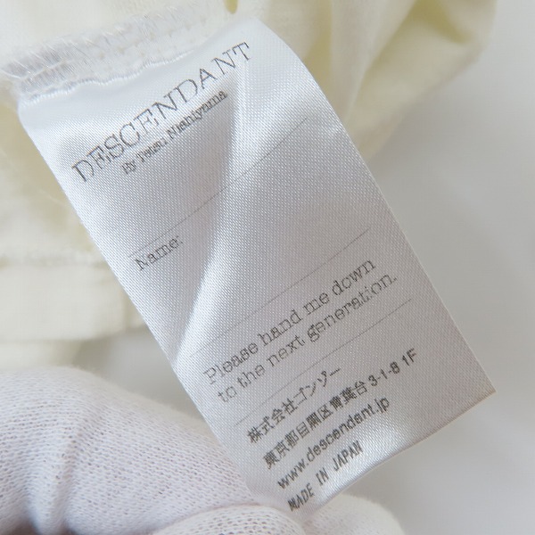 実際に弊社で買取させて頂いたDESCENDANT/ディセンダント クジラ刺繍 半袖 Tシャツ/2の画像 4枚目