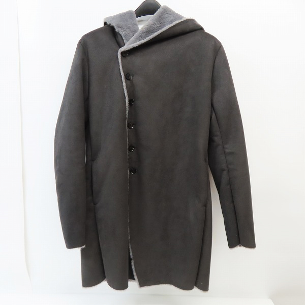 実際に弊社で買取させて頂いたNO ID./ノーアイディー フェイクムートンフーデッドコート 445006-018C/2