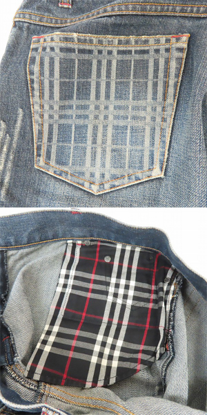 【DAT】BURBERRY BLACK LABEL ブラックデニムM MADE IN JAPAN製 BURBERRY BLACK LABEL ブラックデニムパンツ