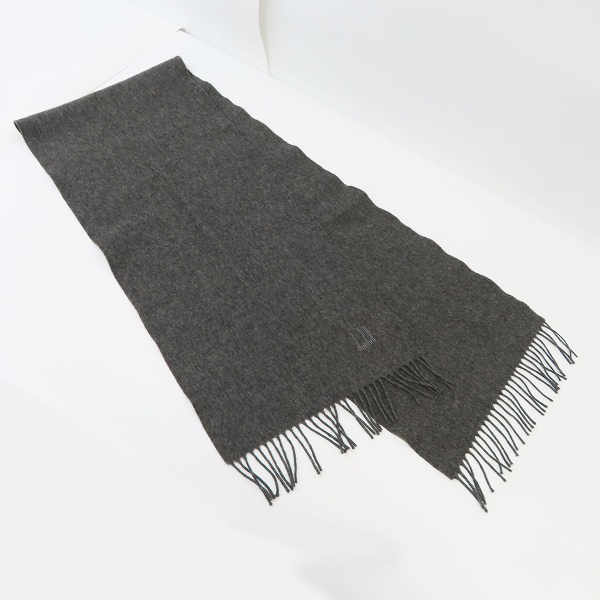 実際に弊社で買取させて頂いたDunhill/ダンヒル ロゴ刺繍 マフラー ウールの画像 4枚目
