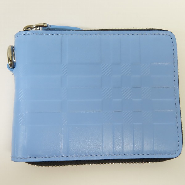 実際に弊社で買取させて頂いたBURBERRY/バーバリー ラウンドファスナー 二つ折り財布 コンパクトウォレット ネックストラップ/8049321