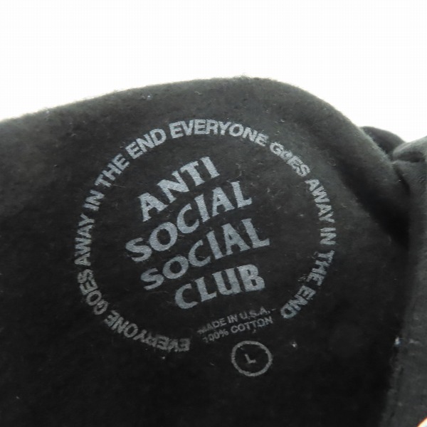 実際に弊社で買取させて頂いたAnti Social Social Club×Fragment Design/アンチソーシャルソーシャルクラブ×フラグメントデザイン ロゴパーカー/Lの画像 2枚目