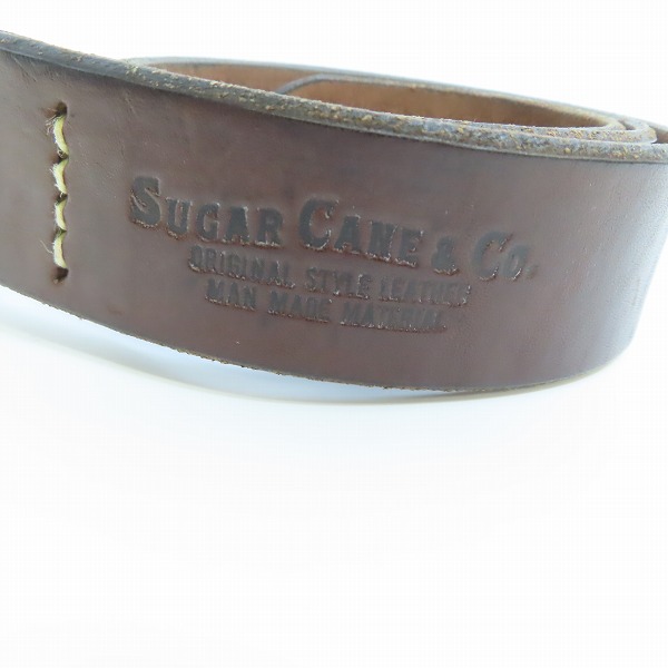 実際に弊社で買取させて頂いた(1)SUGAR CANE/シュガーケーン ギャリソンベルト ブラウン Size：36の画像 1枚目