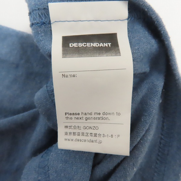 実際に弊社で買取させて頂いたDESCENDANT/ディセンダント ロゴ 半袖Tシャツ/カットソー/Mの画像 5枚目