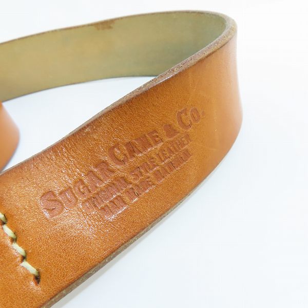 実際に弊社で買取させて頂いたSUGAR CANE/シュガーケーン ギャリソンベルト ライトブラウン Size：36の画像 1枚目