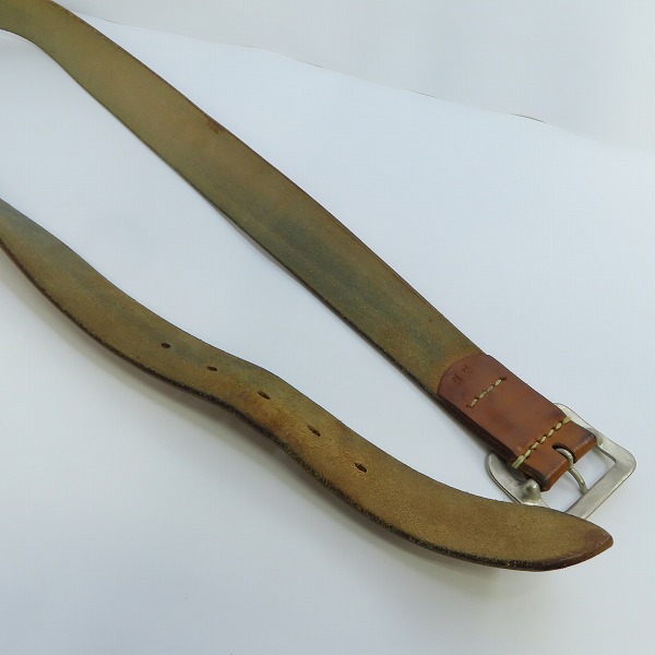 実際に弊社で買取させて頂いたSUGAR CANE/シュガーケーン ギャリソンベルト ライトブラウン Size：36の画像 4枚目