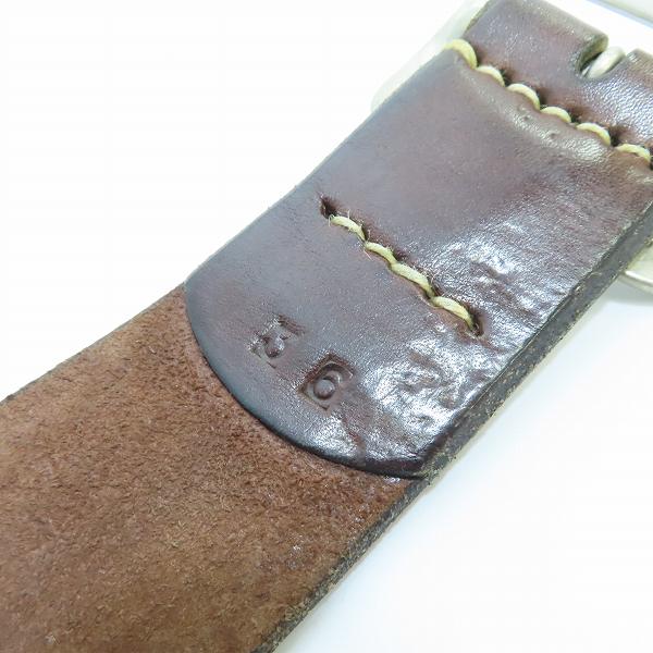 実際に弊社で買取させて頂いた(1)SUGAR CANE/シュガーケーン ギャリソンベルト ブラウン Size：36の画像 2枚目