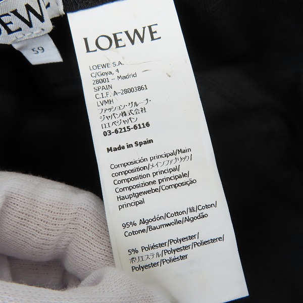 実際に弊社で買取させて頂いた【JPタグ】LOEWE/ロエベ アナグラムロゴ刺繍 総柄 バケットハット K820HB1X07 の画像 5枚目