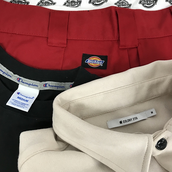 実際に弊社で買取させて頂いた【おまとめ品】チャンピオン/コロニー/ディッキーズ 等 パンツ/Tシャツ/ジャケット 他の画像 1枚目