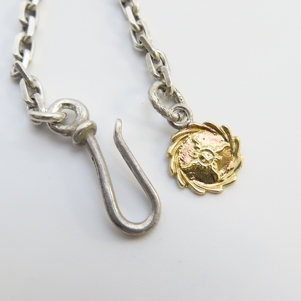 実際に弊社で買取させて頂いたFIRST ARROWS/ファーストアローズ K18付き 上金 右向き フェザー/ALL K18 SPメタル P-390/チェーン ネックレスの画像 5枚目