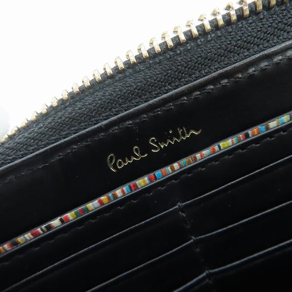 実際に弊社で買取させて頂いたPaul Smith/ポールスミス ラビット レザーラウンドファスナー長財布の画像 5枚目